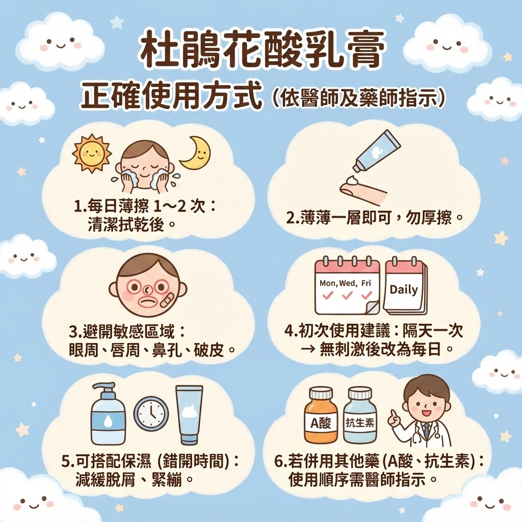 杜鵑花酸乳膏 正確使用方式 杜鵑花酸乳膏 正確使用方式